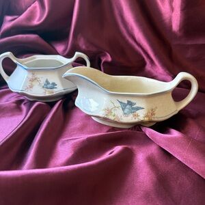 Limoges Sugar Bowl and Gravy Boat